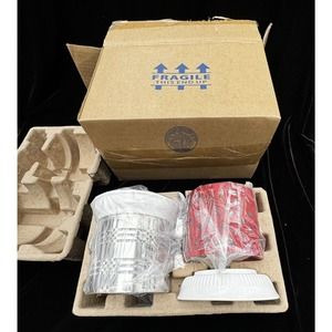 HomeWorx by Harry Slatkin Fragrance Warmer w 2 Sleeves & 4 Gels Candy Cane -QV1